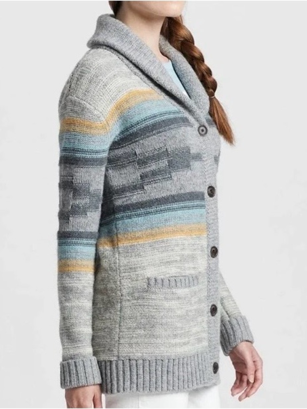 Pendleton Heritage Shetland Wool Cardigan Shawl Collar Med